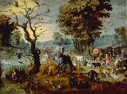 Jan Van Kessel the Younger Lentree de l arche oil painting